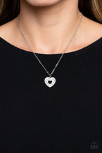 Load image into Gallery viewer, Romantic Retreat - White and Silver Necklace- Paparazzi Accessories