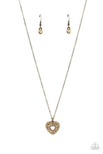 Load image into Gallery viewer, Romantic Retreat - Brass Necklace- Paparazzi Accessories