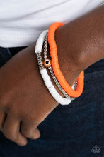 Load image into Gallery viewer, EYE Have A Dream - Orange and Silver Bracelet- Paparazzi Accessories