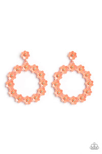 Daisy Meadows - Orange and Gold Earrings- Paparazzi Accessories