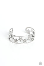 Load image into Gallery viewer, Starry Suffragette - White and Silver Bracelet- Paparazzi Accessories