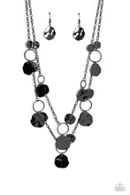 Load image into Gallery viewer, Hammered Horizons - Gunmetal Necklace- Paparazzi Accessories