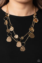 Load image into Gallery viewer, Hammered Horizons - Gold Necklace- Paparazzi Accessories