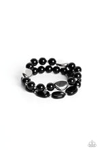 Load image into Gallery viewer, Roadhouse Renegade - Black and Silver Bracelet- Paparazzi Accessories