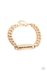 Mighty Matriarch - Gold Bracelet- Paparazzi Accessories