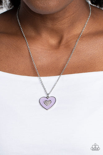 So This Is Love - Purple and Silver Necklace- Paparazzi Accessories