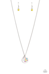 Dandelion Delight - Multicolored Silver Necklace- Paparazzi Accessories