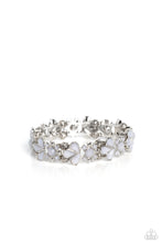 Load image into Gallery viewer, Teasing Torrent - White and Silver Bracelet- Paparazzi Accessories