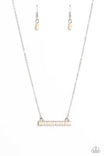 Load image into Gallery viewer, Barred Bohemian - White and Silver Necklace- Paparazzi Accessories