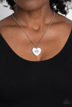 Load image into Gallery viewer, So This Is Love - White and Silver Necklace- Paparazzi Accessories