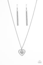 Load image into Gallery viewer, So This Is Love - White and Silver Necklace- Paparazzi Accessories