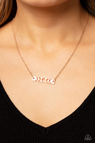 LUNAR or Later - Rose Gold Necklace- Paparazzi Accessories