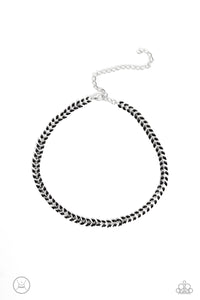 Grecian Grace - Black and Silver Necklace- Paparazzi Accessories