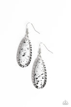 Load image into Gallery viewer, TEARDROP-Dead Dynasty - White and Silver Earrings- Paparazzi Accessories