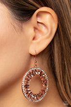 Load image into Gallery viewer, Wall Street Wreaths - Copper Earrings- Paparazzi Accessories