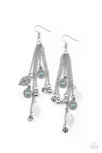 A Natural Charmer- Blue and Silver Earrings- Paparazzi Accessories