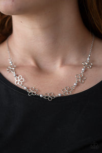 Always Abloom- Silver Necklace- Paparazzi Accessories