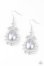 Load image into Gallery viewer, Award Winning Shimmer- White and Silver Earrings- Paparazzi Accessories