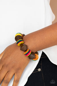 Bermuda Boardwalk Multicolored Brown Bracelet- Paparazzi Accessories