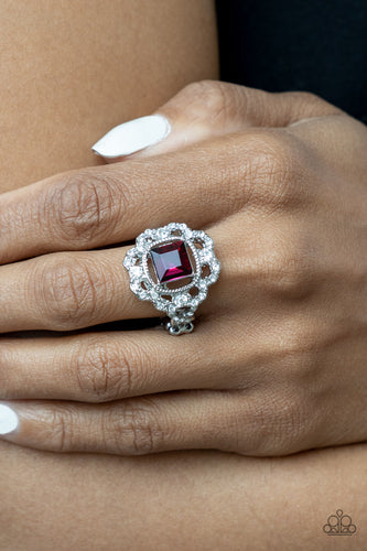 Candid Charisma- Pink and Silver Ring- Paparazzi Accessories