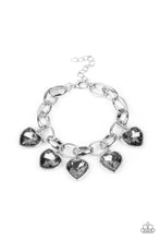 Load image into Gallery viewer, Candy Heart Charmer- Silver Bracelet- Paparazzi Accessories