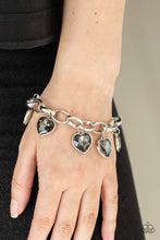 Load image into Gallery viewer, Candy Heart Charmer- Silver Bracelet- Paparazzi Accessories