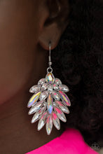 Load image into Gallery viewer, COSMIC-politan- Multicolored Silver Earrings- Paparazzi Accessories
