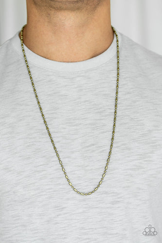 Covert Operation- Brass Necklace- Paparazzi Accessories