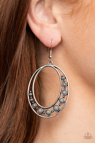 Crescent Cove- Silver Earrings- Paparazzi Accessories