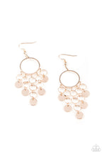 Load image into Gallery viewer, Cyber Chime- Rose Gold Earrings- Paparazzi Accessories