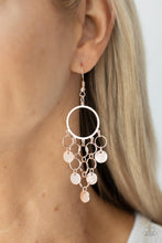 Load image into Gallery viewer, Cyber Chime- Rose Gold Earrings- Paparazzi Accessories