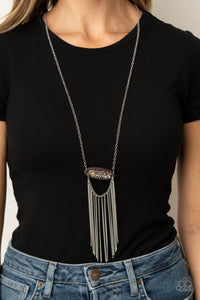 Desert Spirit- Orange and Silver Necklace- Paparazzi Accessories