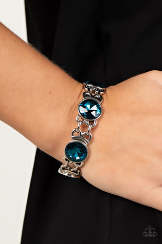 Devoted To Drama- Blue and Silver Bracelet- Paparazzi Accessories