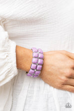 Load image into Gallery viewer, Double The DIVA-ttitude- Purple and Silver Bracelet- Paparazzi Accessories