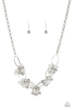 Load image into Gallery viewer, Effervescent Ensemble- White and Silver Necklace- Paparazzi Accessories
