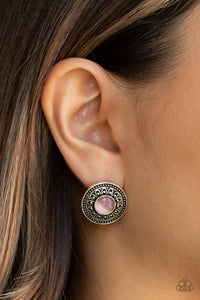 Fine Flora- Pink and Silver Earrings- Paparazzi Accessories