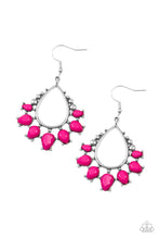 Load image into Gallery viewer, Flamboyant Ferocity- Pink and Silver Earrings- Paparazzi Accessories