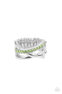 Forever Flawless- Green and Silver Ring- Paparazzi Accessories