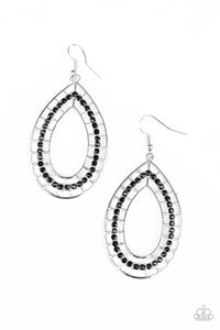 Fruity Fiesta- Black and Silver Earrings- Paparazzi Accessories