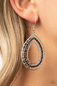 Fruity Fiesta- Black and Silver Earrings- Paparazzi Accessories