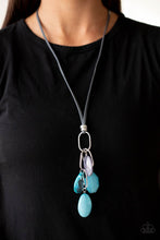 Load image into Gallery viewer, Fundamentally Flirtatious- Blue and Silver Necklace- Paparazzi Accessories