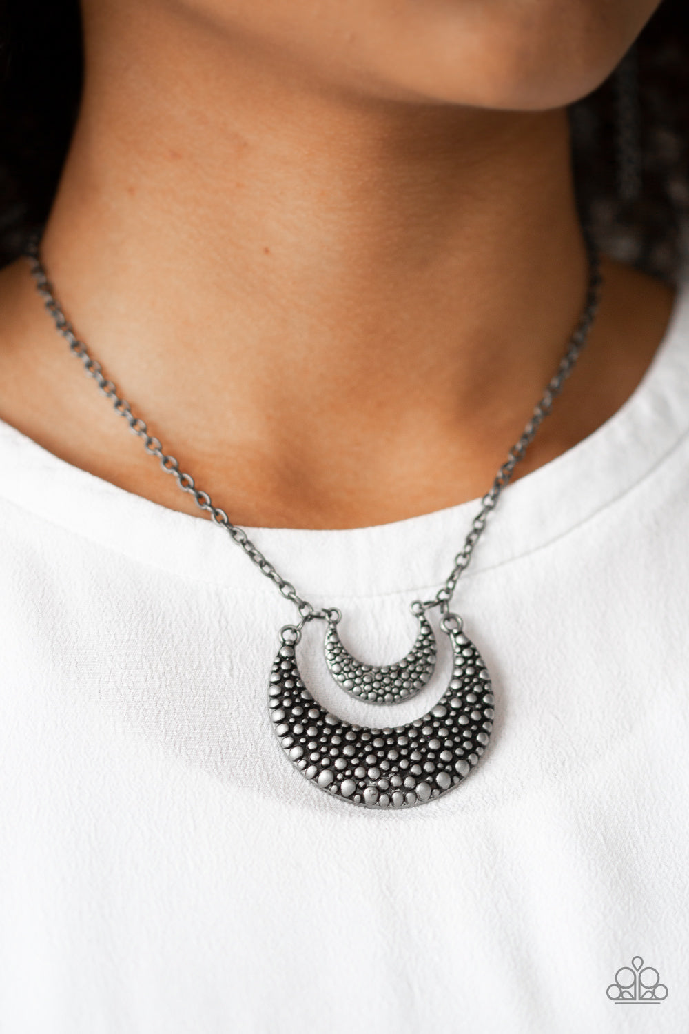 Get Well MOON- Silver Necklace- Paparazzi Accessories