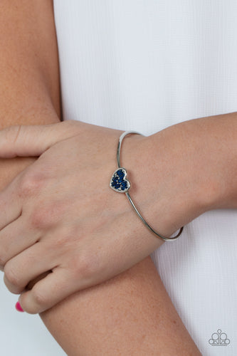 Heart Of Ice- Blue and Silver Bracelet- Paparazzi Accessories