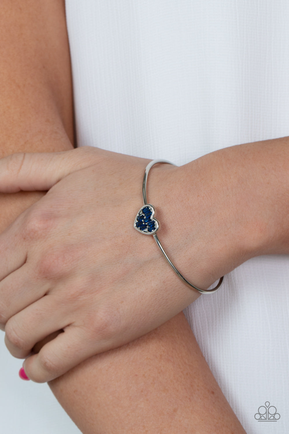 Heart Of Ice- Blue and Silver Bracelet- Paparazzi Accessories