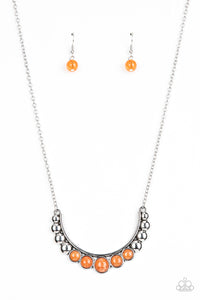 Horseshoe Bend- Orange and Silver Necklace- Paparazzi Accessories