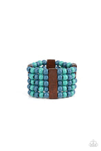 Load image into Gallery viewer, Island Soul- Blue and Brown Bracelet- Paparazzi Accessories