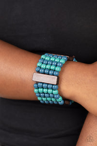 Island Soul- Blue and Brown Bracelet- Paparazzi Accessories