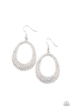 Load image into Gallery viewer, Life GLOWS On- White and Silver Earrings- Paparazzi Accessories
