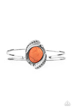 Load image into Gallery viewer, Living Off The BANDLANDS- Orange and Silver Bracelet- Paparazzi Accessories