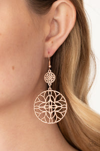 Mandala Eden- Rose Gold Earrings- Paparazzi Accessories